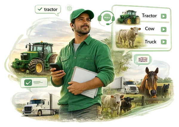 Inglês técnico aplicado a tratores, caminhões, lavouras e animais