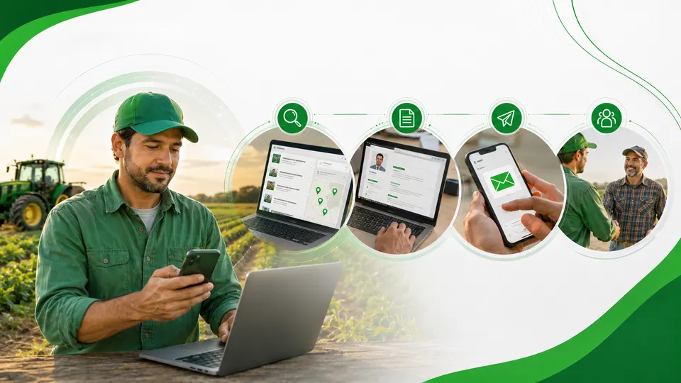 Etapas do Radar H-2A: busca de vaga, currículo, aplicação e contato com fazendeiro